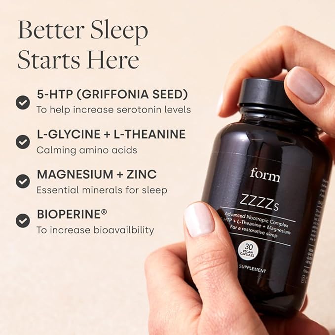Form ZZZZs - Natural Nootropic for Sleep | 5-HTP | Magnesium | Zinc | Calming Amino Acids | for a Naturally Regenerative Sleep