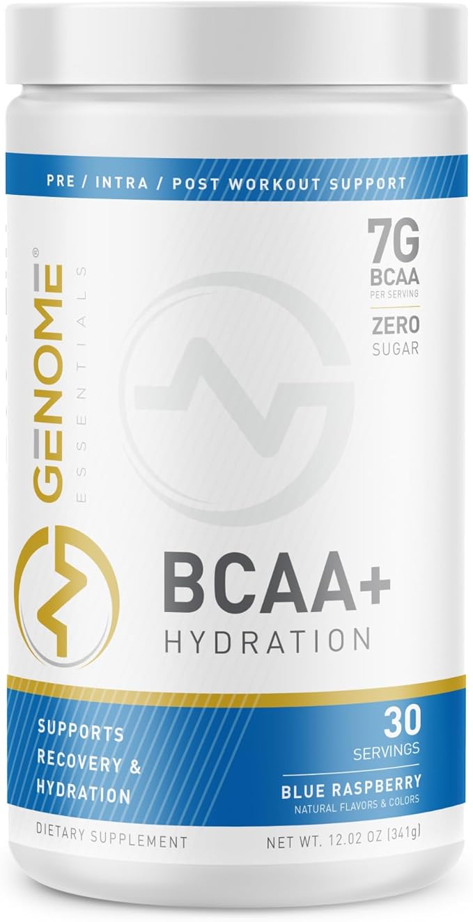 BCAA Powder + HYDRATION Electrolyte Formula | 7G BCAA 2.5G Electrolytes per Serving | Muscle Recovery &amp Support | Non-GMO Gluten Free Keto Friendly Zero Sugar | Natural Flavor | 30 Servings