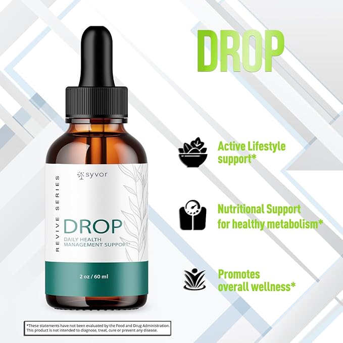 (2 Pack) Drop The Pounds Drops Official Drop The Pounds Liquid Drops with All Natural Ingredients Advanced Health Optimizer &amp Wellness Support with Premium Vitamins for Women &amp Men (60 Servi