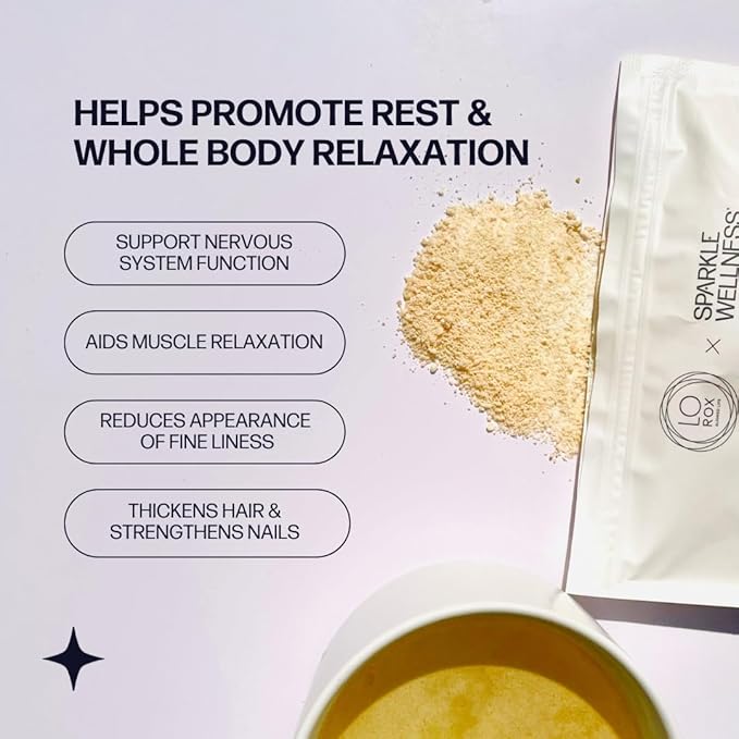 Collagen + Magnesium | VERISOL Bioactive Collagen Peptides Magnesium Glycinate &amp Taurate Salts | Lauren Roxburgh Rest + Restore | Calming Nightly Beauty Routine (Yuzu Pear) [30 Serves]