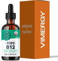Vimergy Kids USDA Organic Liquid B12 – Promotes Physical Development &amp Cognitive Function* – Fast-Absorbing Immune Support* – Vegan Non-GMO – 55 mL
