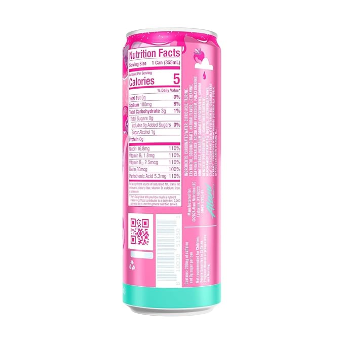 New Alani Energy Drinks Variety Pack Watermelon Wave Pink Slush Winter Wonderland Flavors Sugar-Free Low-Calorie 200mg Caffeine Energy Boost Drink 12 fl oz (Pack of 6)