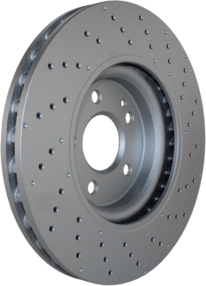 Drilled Coated Vented 320mm 5 Lugs Disc Rotors and Akebono EURO Ceramic Pads Electronic Sensors Front Brake Kit For Infiniti QX30 Benz C117 CLA250 X156 GLA250 2.0L L4 Sport Package