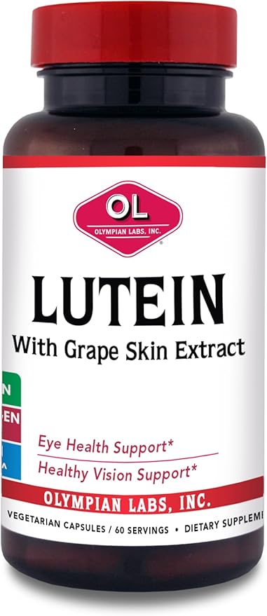 Olympian Labs Lutein 20 mg 60 Capsules Formulated with FloraGLO and Grape Skin Extract Supporting Healthy Vision and Eye Function