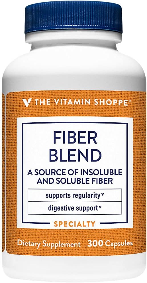 The Vitamin Shoppe Fiber Blend Natural Source Insoluble and (300 Capsules)