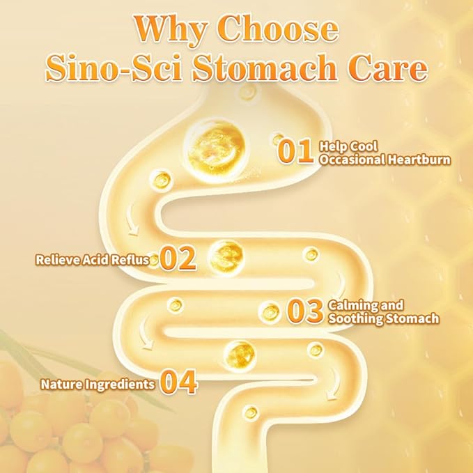 Stomach Care - Digestive Support Reduces Gas &amp Bloating Promotes Digestive Comfort 30 Caps (1 Bottle)