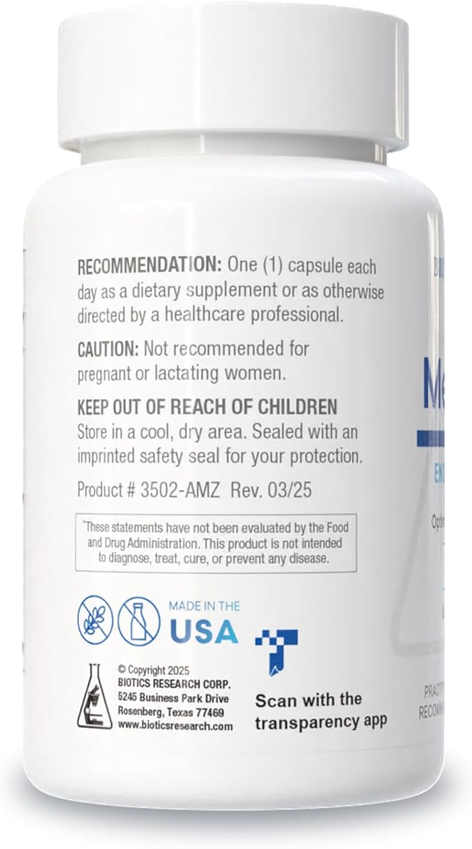 Biotics Research Meda Stim Support Endocrine Function Nutritional Support for the Thyroid Gland Healthy T3 T4 Thyroxine Levels Metabolic Health Contains Iodine Selenium Magnesium 100 Capsules