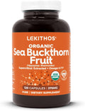 Organic Sea Buckthorn Capsules | Organic Omega 6-7-9 Complex | 1125mg Per Serving | Supports Skin Barrier and Inflammatory Response | USDA Organic Vegan Non-GMO Gluten-Free | 120 Capsules