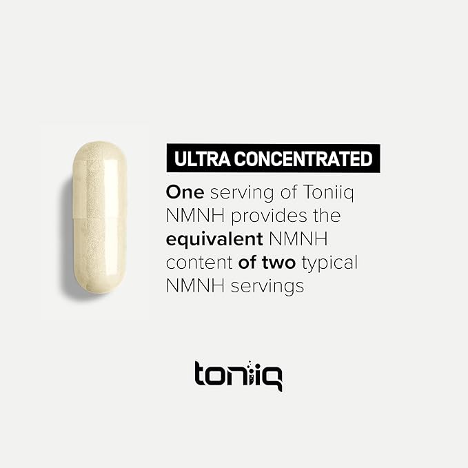 Toniiq NMNH Supplement – Clinically Studied UthPeak™ – 95% Highly Purified &amp Third-Party Tested for NAD+ &amp Healthy Aging Support