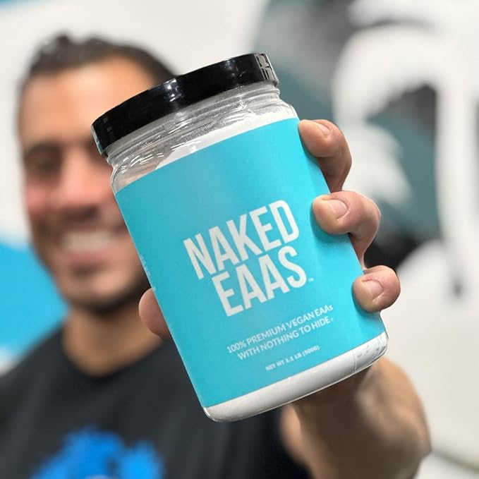 Unflavored Naked Naked BCAAs + Unflavored Naked Eaas Amino Acids Powder Bundle Vegan All Natural Essential Amino Acids 500 Grams