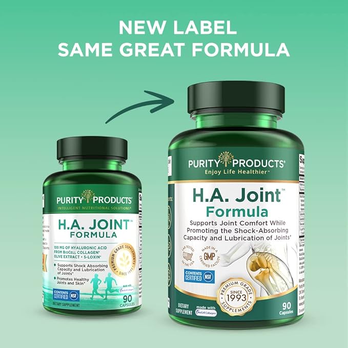 Purity Products Flexuron Joint Formula + H.A. Joint Flexuron (Krill Oil Low Molecular Weight Hyaluronic Acid Astaxanthin) - HA Joint (BioCell Collagen Boswellia Serrata Quercetin H.A. + More)