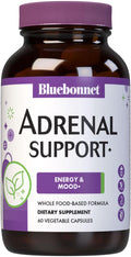 Bluebonnet Nutrition Adrenal Support Energy &amp Mood* Non-GMO Vegan Kosher Certified Gluten-Free Soy-Free Dairy-Free 60 Vegetable Capsules 30 Servings