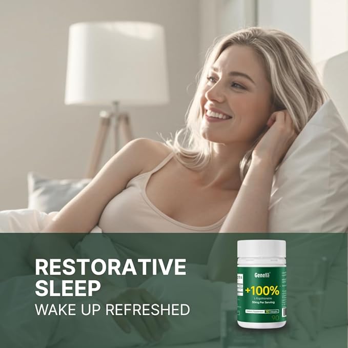 L-Ergothioneine Supplement 30mg - Fermentation-Based 99.99% Purity Antioxidant - Clinically Studied to Support Longevity Restful Sleep &amp Healthy Aging - Vegan &amp Non-GMO - 90 Capsules