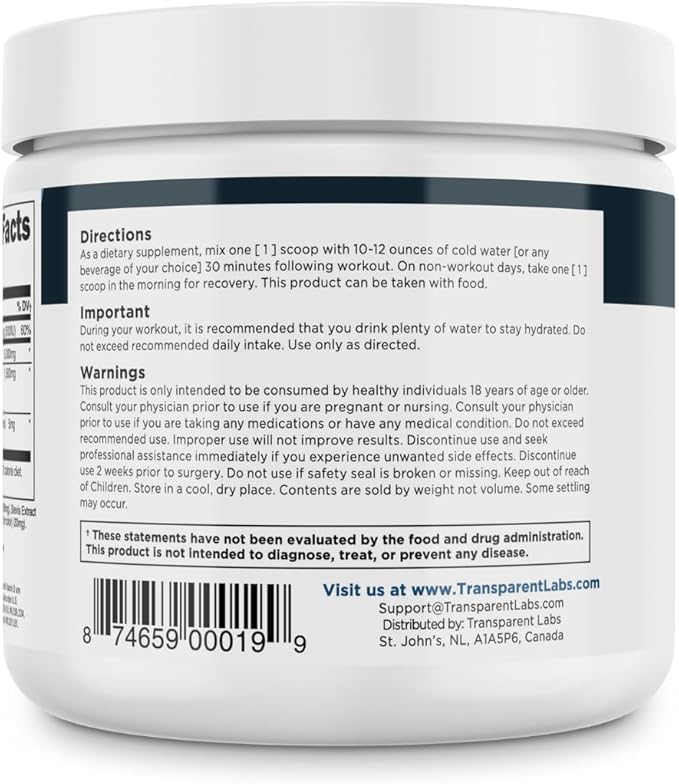 Transparent Labs Creatine HMB - Creatine Monohydrate Powder with HMB for Muscle Growth Increased Strength Enhanced Energy Output and Improved Athletic Performance - 30 Servings Watermelon