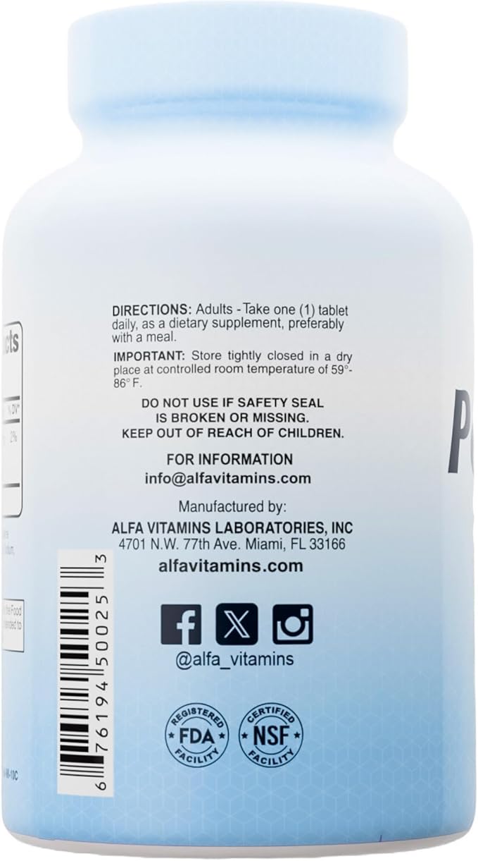 Potassium Gluconate 595 Mg by Alfa Vitamins - Supports Heart Function &amp Promotes Muscle acitvity - 100 Tablets