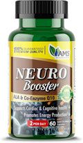 America Medic &amp Science Neuro Booster (60 Capsules) | Nutritional Supplement for Brain Health | Vitamin Pills for Better Memory and Cognitive Function | with Coenzyme Q10 ALA and Acetyl L-Carnit