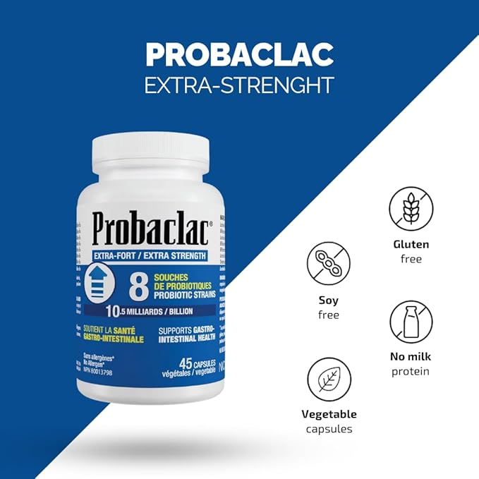 Probaclac Extra Strength FormulaMultistrain probiotic and lactic Ferment ComplexFormula Based on Natural strains thereby ensuring Complete intestinal Tract Coverage (45)