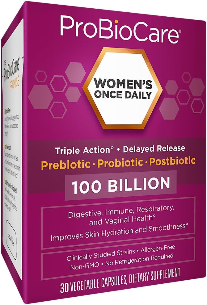 WomenaTMs Once Daily Probiotic a Digestive Health a 100 Billion CFU of Probiotics (30 Capsules)