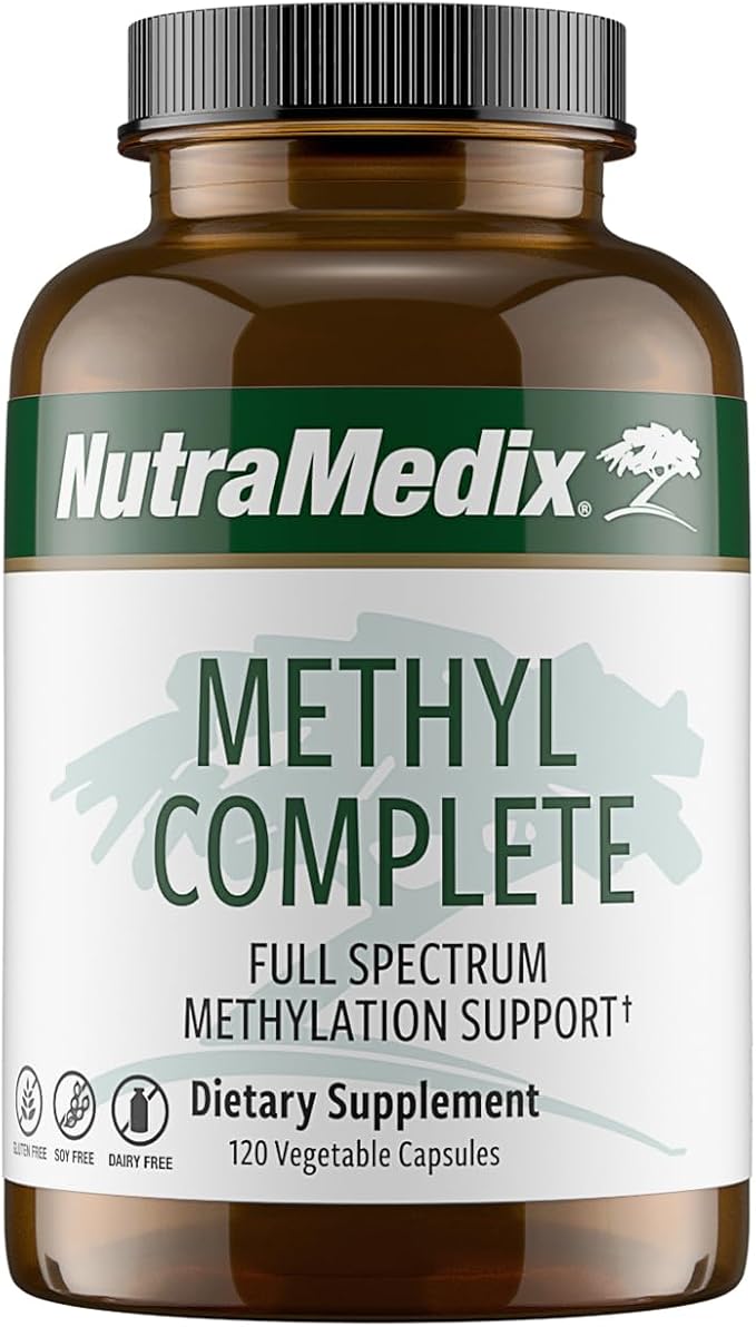 NutraMedix Methyl Complete - Complete Methylation &amp Energy Support Capsules - Vitamin B2 B6 B12 &amp Folate - with Creatine Monohydrate &amp Betaine Anhydrous (120 Count)