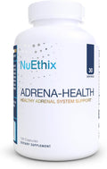 NuEthix Formulations Adrena-Health Dietary Supplement Support Cortisol Health Energy Levels Mood Moderation Adrenal Support Supplements for Women &amp Men Fatigue Supplement - 120 Capsules