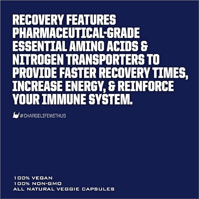 Ryno Power Recovery Post-Workout Supplement Capsules (33 Servings)