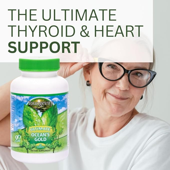 Youngevity Ultimate Ocean's Gold – Supports Thyroid Health Heart Function and Hormone Balance with Ocean-Derived Nutrients - 60 Tablets (Pack of 2)