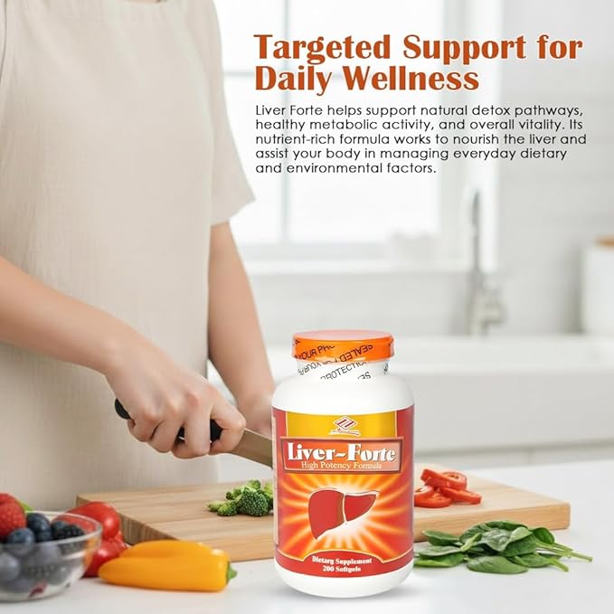 Nu-Health Liver Forte – Milk Thistle Extract with Antioxidants &amp Herbal Blend – Supports Liver Health Detox &amp Metabolism – 200 Softgels