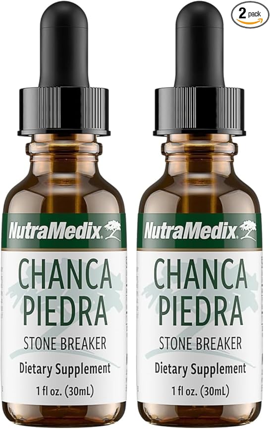 NutraMedix Chanca Piedra Stone Breaker Drops - Liquid Supplement for Kidney and Liver Health Gallbladder Support &amp Urinary System Support (1oz / 30ml) (Pack of 2)