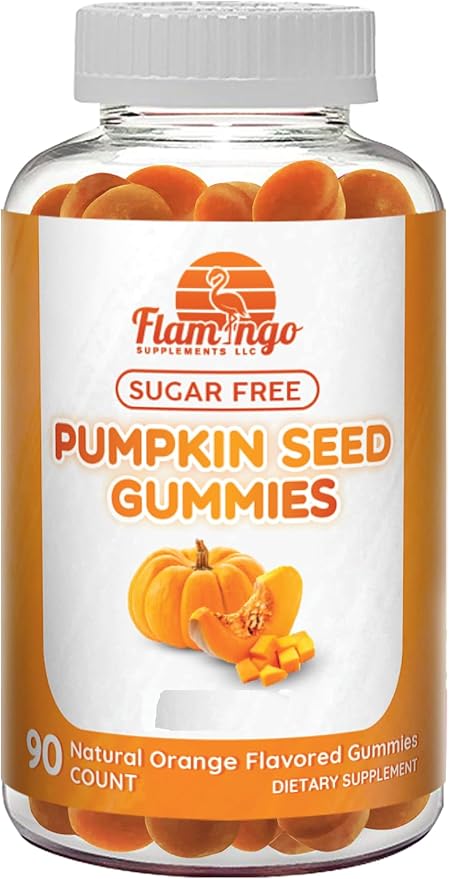 Pumpkin Seed Oil Gummies Sugar-Free Naturally Flavored- Pumpkin Seed Oil for Hair Growth Bladder Urinary Tract Support Young Skin Supplement - Vegan Halal Pumpkin Seed Extract- 90 Count