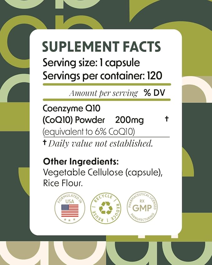 Alpha &amp Omega Nutrition Coq10 200mg 120 Veggie Caps Antioxidant Supplement for Vascular and Heart Health &amp Energy Production - 4 Month Supply