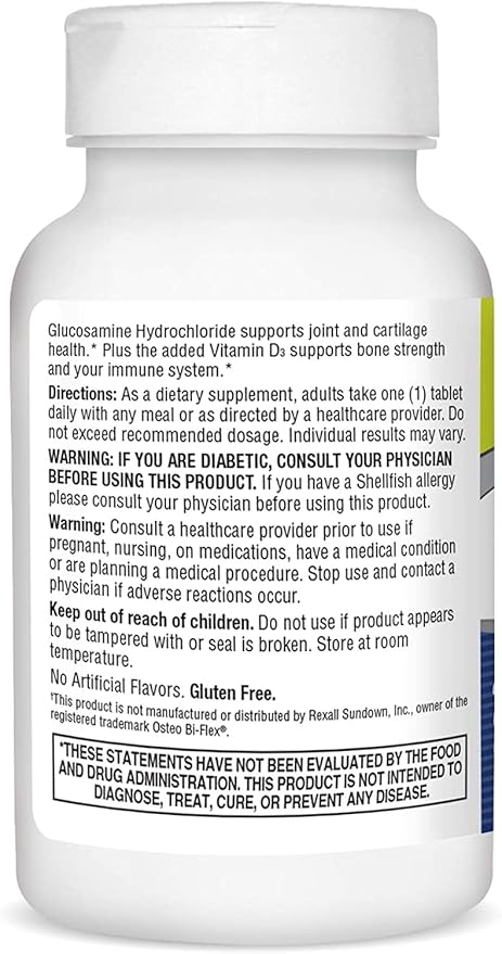 21st Century Glucosamine Daily Complex + Vitamin D3 Coated Tablets - 60 Tablets Pack of 3