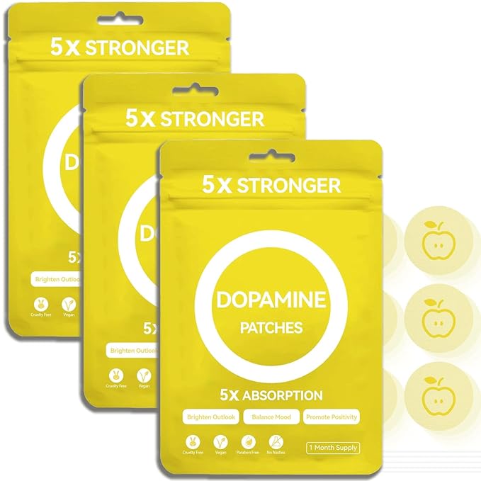 huangirl Dopamine Patches | 90 Pack (3PCS) | Vegan Plant-Based Formula - for Men &amp Women