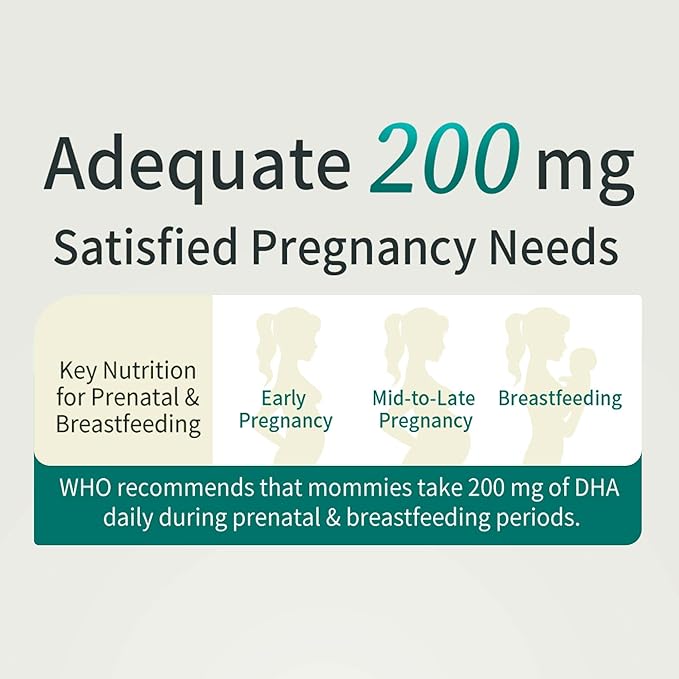 BHK's Prenatal Algae Oil DHA - 200mg Patented Life’sDHA for Expecting &amp Nursing Mothers - Supports Baby’s Brain Vision &amp Nervous System Development 60 Softgels