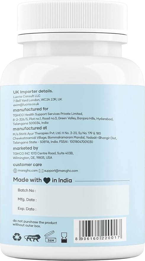 mars by GHC Muscle Max Combo | Alizenol &amp Nitric Oxide Capsules | Strength &amp Wellness Support | Pack of 1 | 120 Capsules