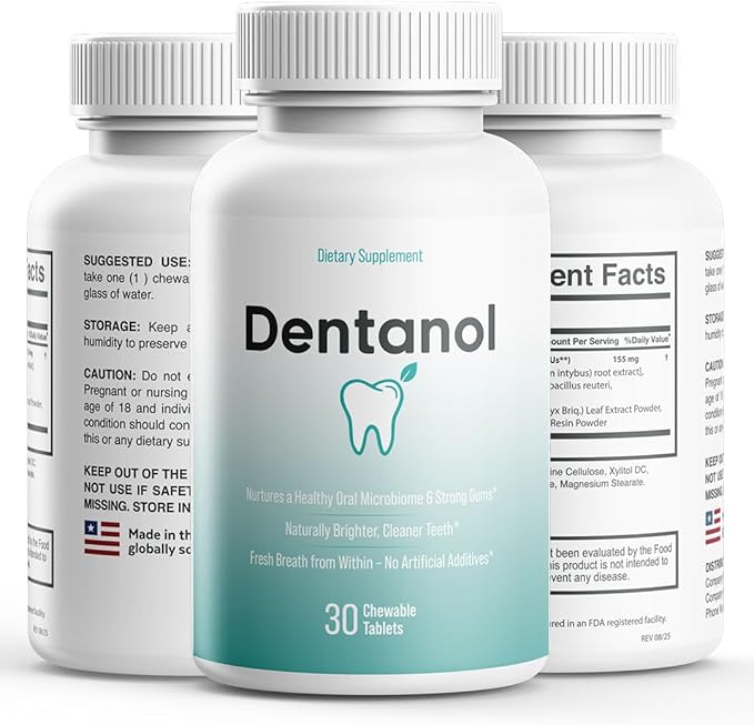 Oral Probiotic Supplement – Arctic Pine Resin &amp 4 Probiotic Strains – Supports Gum Health Fresh Breath &amp Oral Microbiome Balance – 30 Chewable Tablets
