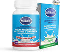 Milkaid Lactase Enzyme Drops Tablets for Lactose Intolerance Relief | Prevents Gas Bloating &amp Diarrhea | Dairy Digestive Supplement | 0.5 Fl Oz &amp 120 Raspberry Flavored Tablets