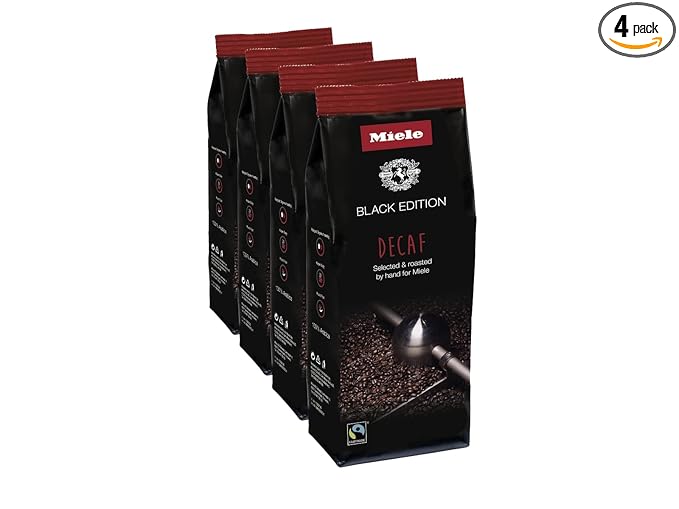 Miele Coffee Beans Black Edition Decaf Coffee 4 x 8.8 oz Bags