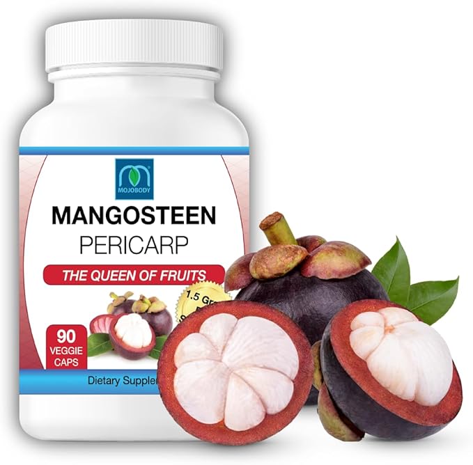 Freeze Dried Mangosteen Pericarp Capsules 1.5 Grams per Serving 90 Veggie Capsules per Bottle Xanthone Rich
