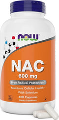 Now NAC 600 mg 400 Capsules N-Acetyl Cysteine with Selenium