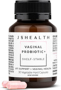 JSHealth Vaginal Probiotic for Women. Shelf-Stable Probiotic for Urinary and Vaginal Health. Cranberry and Lactobacillus Strains. Nutritionist-Formulated (30 Capsules)