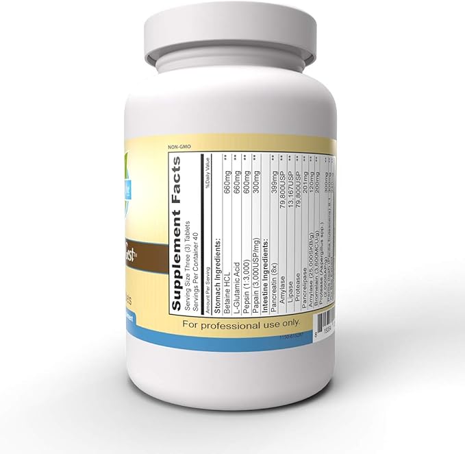 Priority One Vitamins Hypo Gest 120 Tablets - Mega Clinical dose of a Two Phase Formula that Provides enzymes to Maintain Healthy Digestion and intestinal Enzyme Activity.*