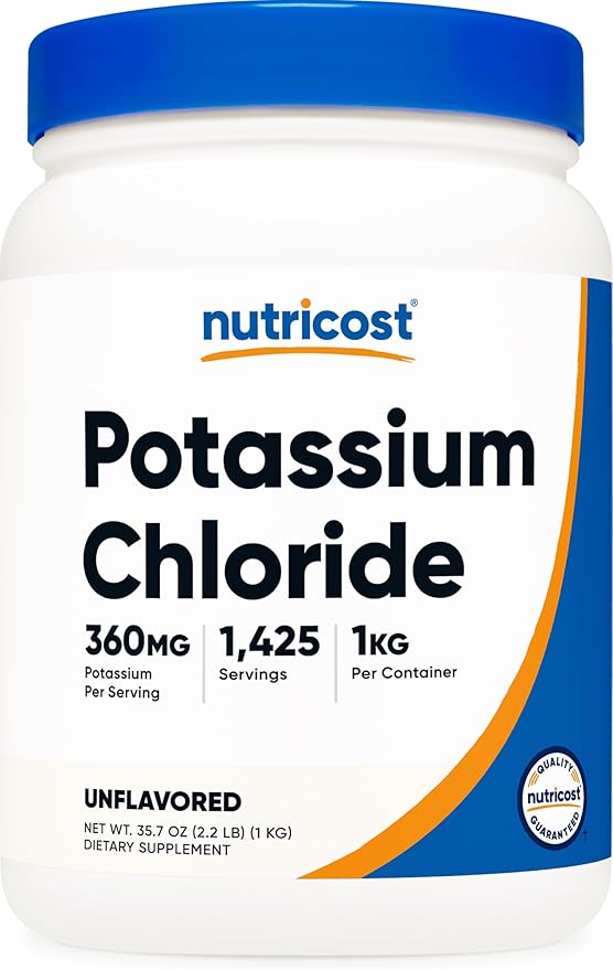 Nutricost Potassium Chloride Powder 1kg - Gluten Free Non-GMO
