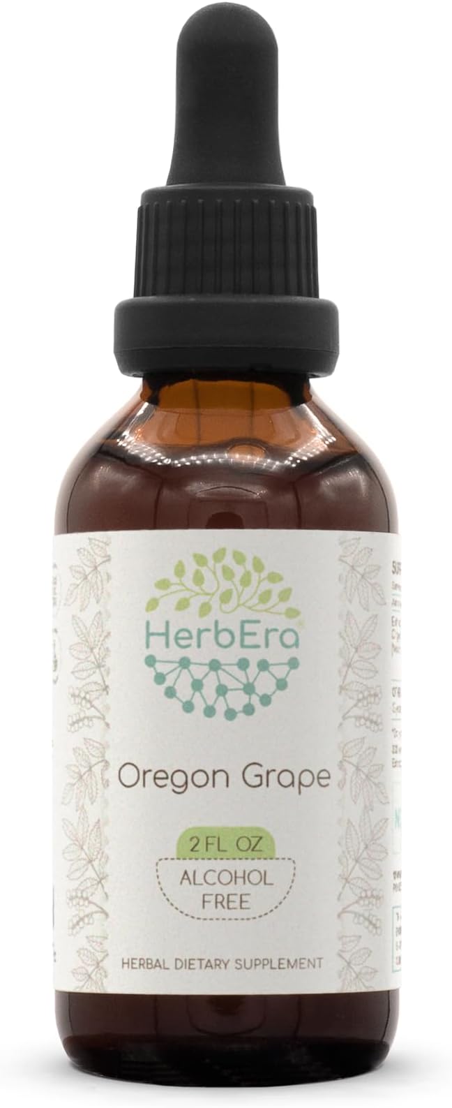 HerbEra Oregon Grape B60 Alcohol-Free Herbal Extract Tincture Concentrated Liquid Drops Natural Oregon Grape (Mahonia spp.) (2 fl oz)