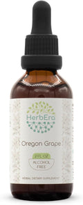 HerbEra Oregon Grape B60 Alcohol-Free Herbal Extract Tincture Concentrated Liquid Drops Natural Oregon Grape (Mahonia spp.) (2 fl oz)