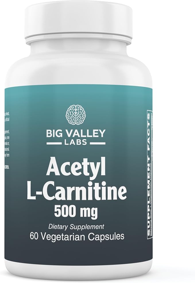 Acetyl-L-Carnitine 500 mg – Highly Bioavailable ALCAR for Cellular Energy &amp Wellness – Vegan Non-GMO Gluten-Free – 60 Veg Capsules