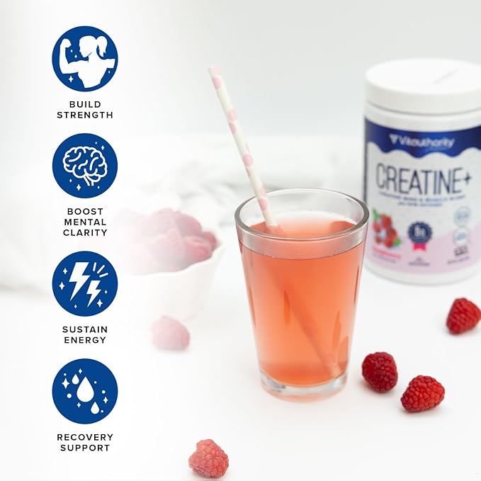 Creatine Monohydrate Powder for Women Micronized Creatine Monohydrate with goBHB &amp CognatiQ Building Strength Energy &amp Mental Clarity 5g Creatine per Serving Pineapple Coconut Flavored – 30