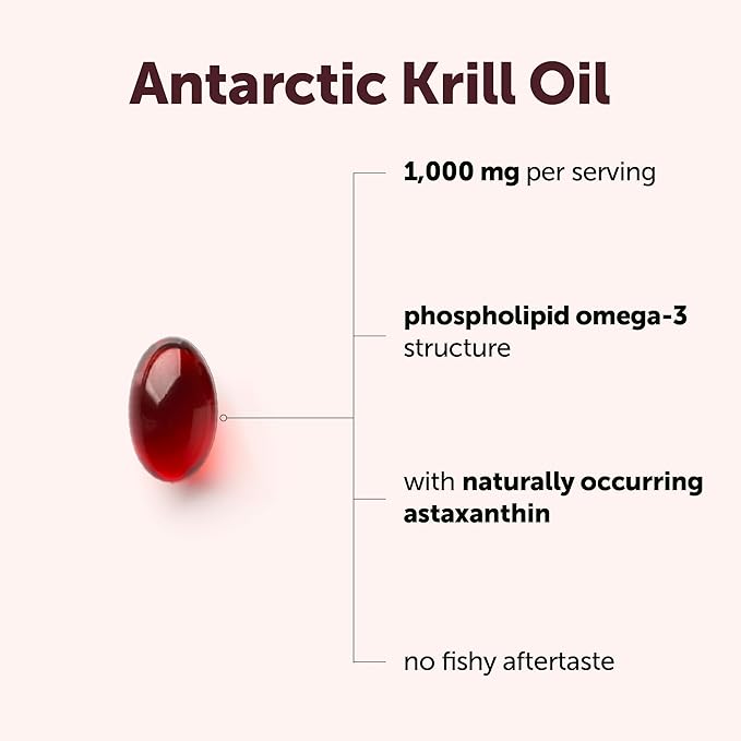 Micro Ingredients Antarctic Krill Oil Supplement 1000mg Per Serving 300 Soft-Gels Rich in Omega-3s EPA DHA &amp Natural Astaxanthin Supports Immune System &amp Brain Health Easy to Swallow