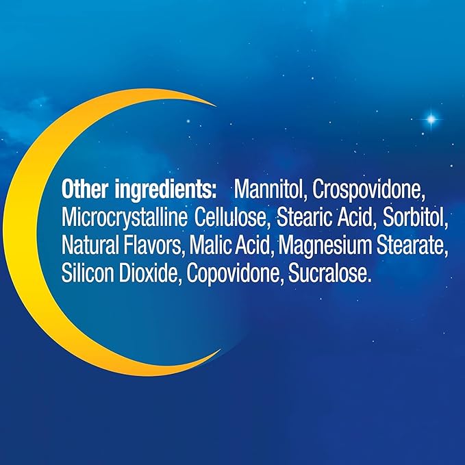 MidNite Back To Sleep Low Dose 1.5 mg Melatonin Sleep Aid Non-habit Forming Herbal Dietary Supplement For Adults Drug-free Gluten-free Lactose-free Vegetarian Vegan 30 Quick Melt Tablets 2 ct