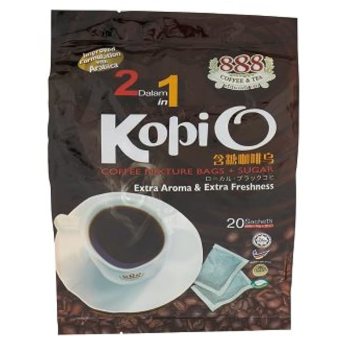 888 2 In 1 Kopi O Coffee Mixture Bags + Sugar 500g (1 Pack)
