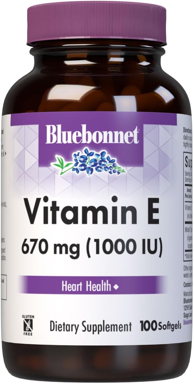 Bluebonnet Vitamin E 1000 IU Mixed Softgels 100 Count